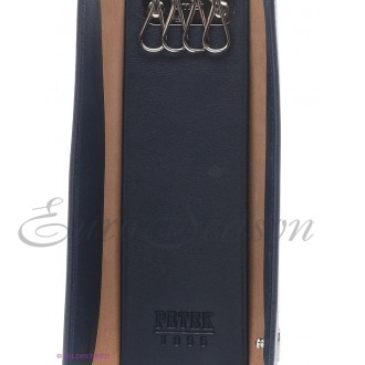 Ключница PETEK 519 001 нат.кожа Black (Черный) 