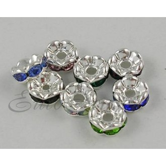 Рондель-Стразы "Круг" мет.08x04mm отв.1,5mm RSB030NF цв.S-10 (цена за 1шт)