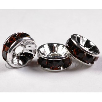 Рондель-Стразы "Круг" мет.08x04mm отв.2mm RSB038NF цв.S-03 (цена за 1шт)
