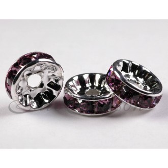 Рондель-Стразы "Круг" мет.10x4mm отв.2mm  ALRI-Q042-N цв.S-04 (цена за 1шт)