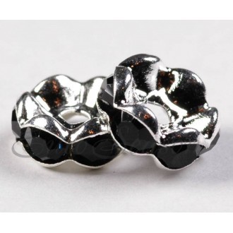 Рондель-Стразы "Круг" мет.08x04mm отв.1,5mm RSB030NF цв.S-01 (цена за 1шт)