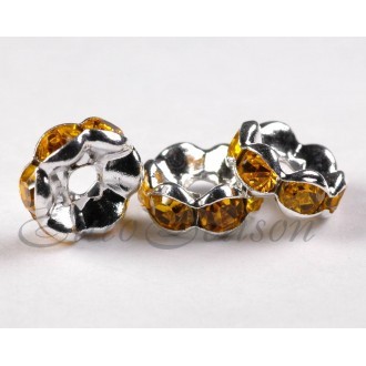 Рондель-Стразы "Круг" мет.08x04mm отв.1,5mm RSB030NF цв.S-12 (цена за 1шт)
