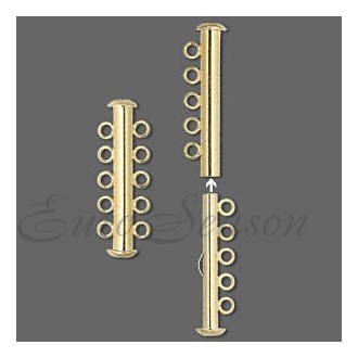 Замок бижут. 5-нит. Слайдер 05x25mm E215 цв.G (цена за 1комплект)