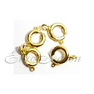 Замок бижут. 1-нит. Карабин 07mm цв.Gold (цена за 1уп/10шт)