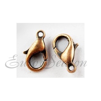 Замок бижут. 1-нит. Карабин 06x12mm цв.M (цена за 1уп/10шт)